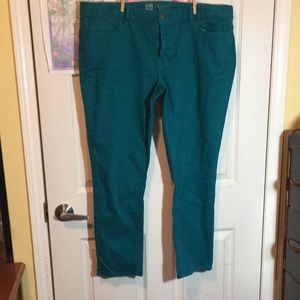Teal Skinny Jeans.